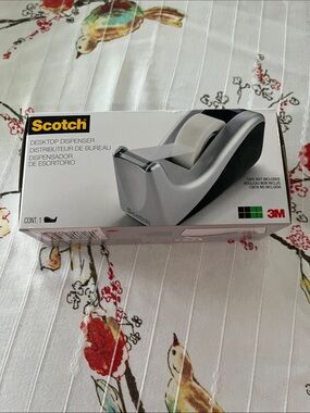 Scotch 3M Silver and Black Desktop Tape Dispenser